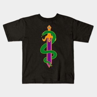 Sword and Snake (Rainbow) Kids T-Shirt